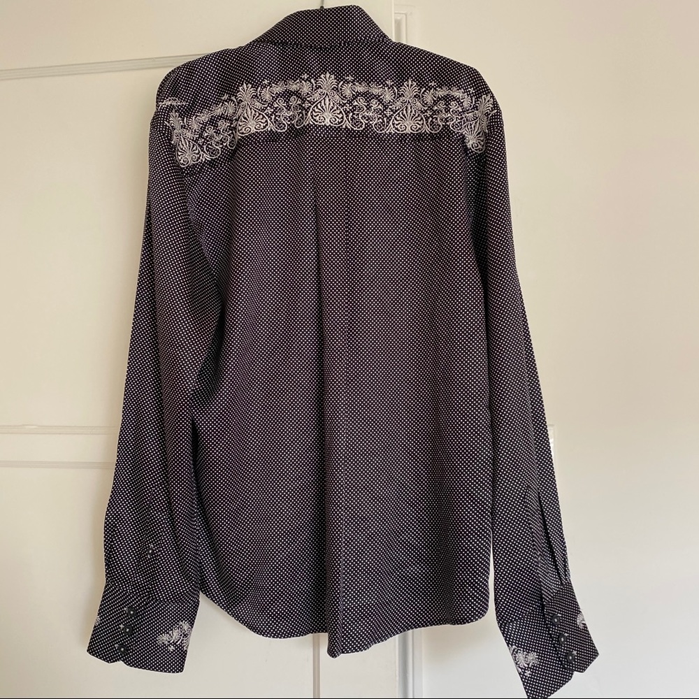 Shirt Purple Label Jimi Hendrix Black Polka White - Picture 7 of 7